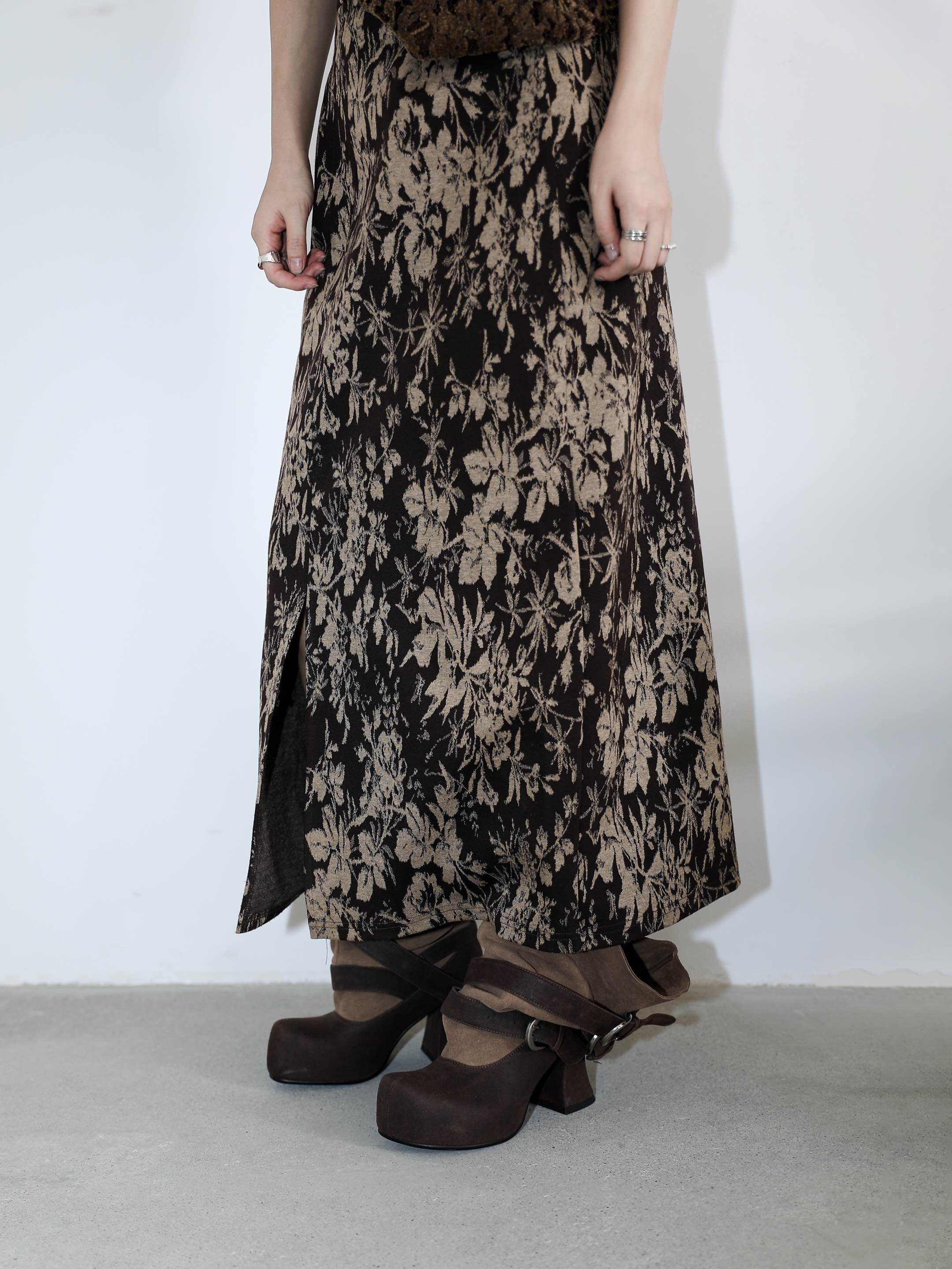 UBORYA Brown Suede Slouchy Ankle Boots with Buckle Straps