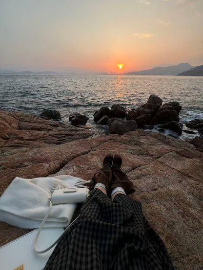 UBORYA Brown Suede Slouchy Ankle Boots with Buckle Straps – Sculptural Chunky Heel Boots for Women | Ruched Shaft | Square Toe | Western Punk Booties