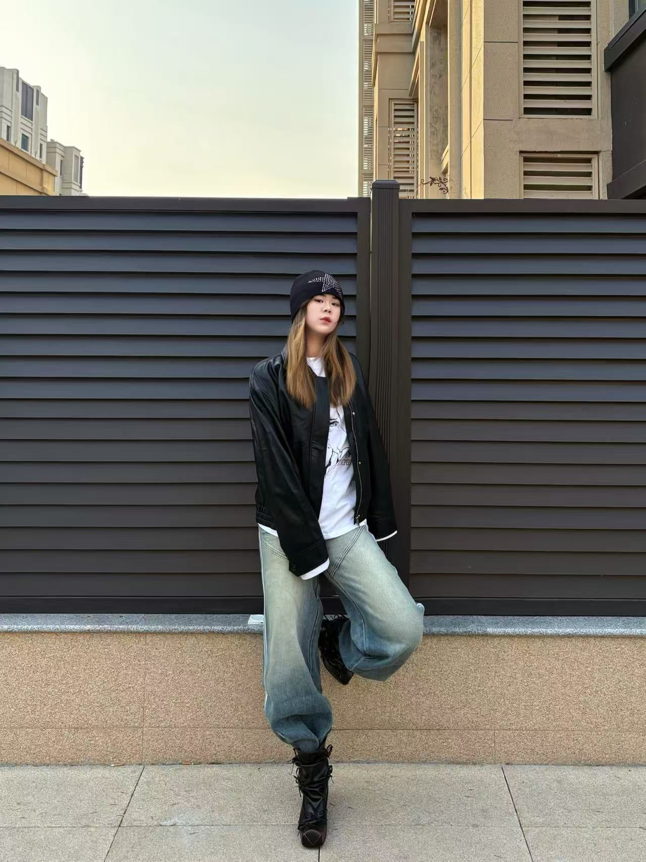 UBORYA Black Slouchy Ankle Boots with Bows – Distressed Square Toe Heeled Boots for Women | Ruched Shaft | Mini Bow Accents | Grunge Avant-Garde Booties