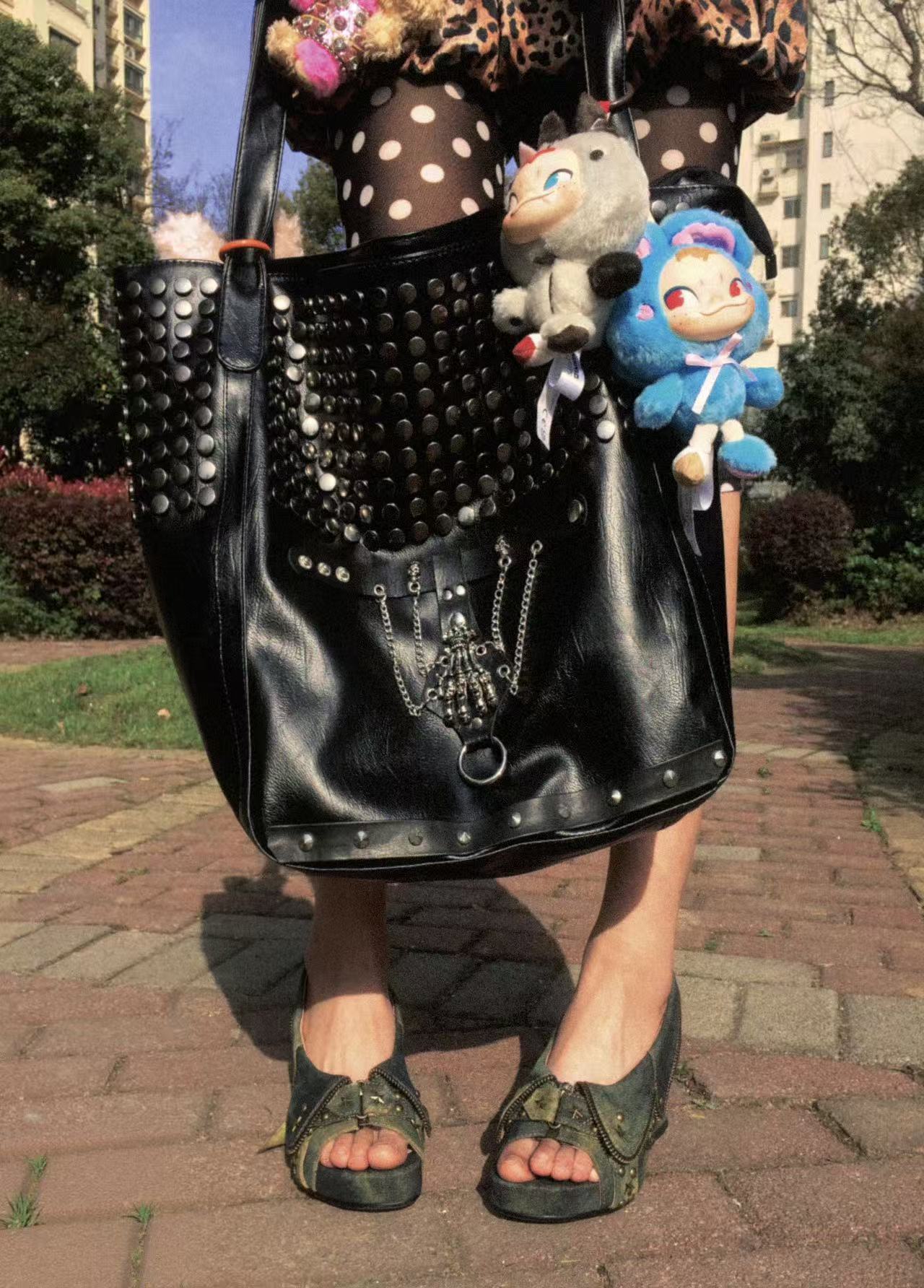 UBORYA Washed Denim Platform Slingback Heels - Peep Toe Star Stud Zipper Detail Sculptural Heel Sandals