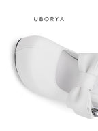 UBORYA White Bow Mary Jane Kawaii Platform 8cm Chunky Heels