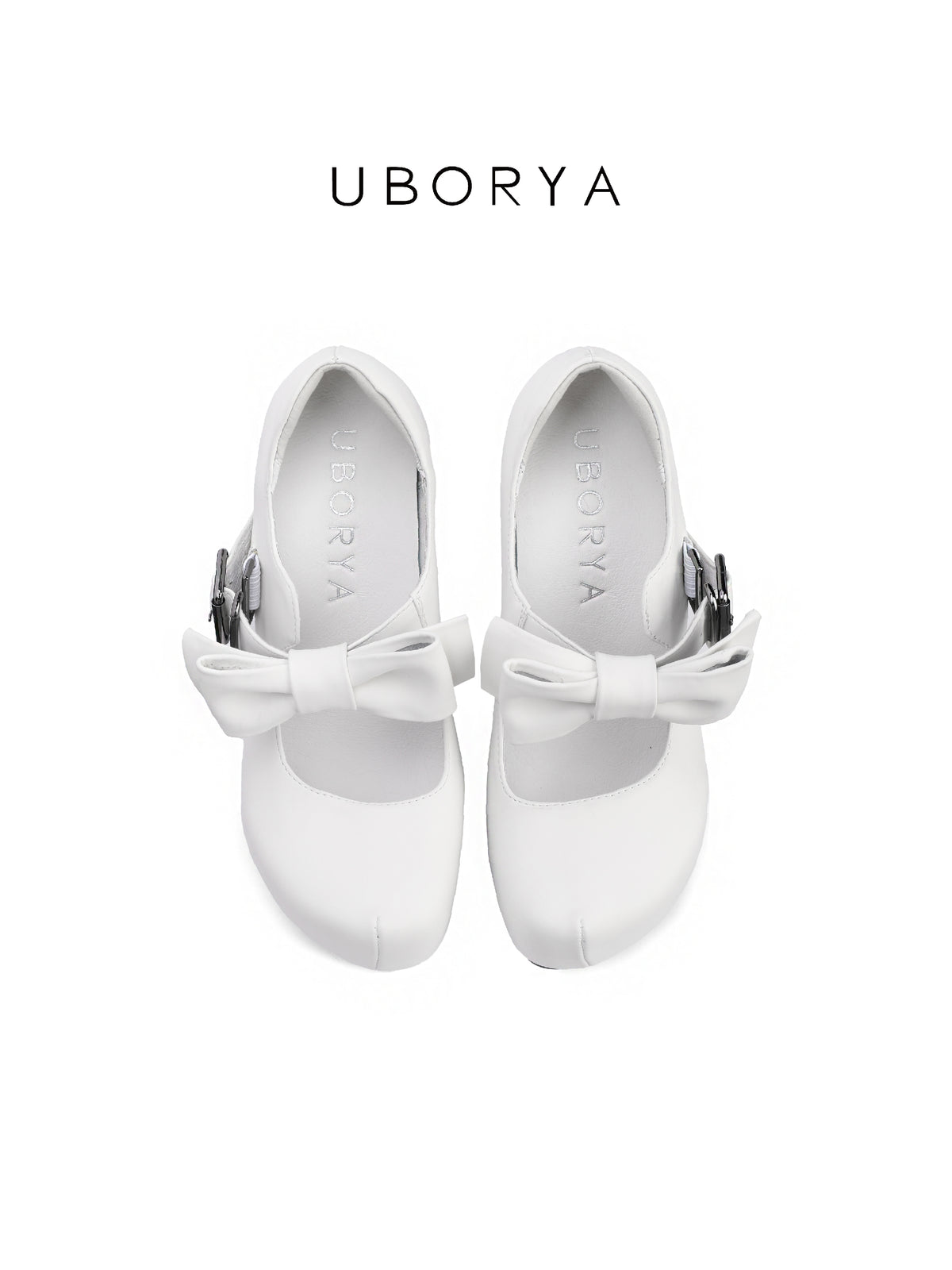 UBORYA White Bow Mary Jane Kawaii Platform 8cm Chunky Heels