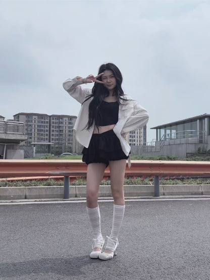 UBORYA Off-White Mary Jane Stiletto Heels - Suede Mesh Panel Round Toe Bow Detail Pumps
